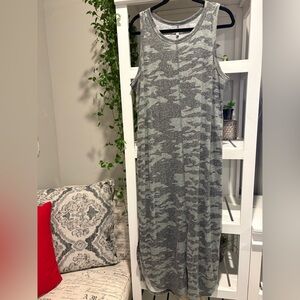 Thread & Supply Gray Camo Midi Dress